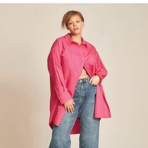 11 Honoré pink button up